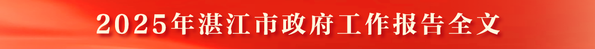 2025年湛江市政府工作报告